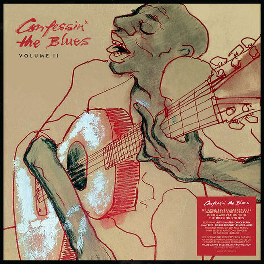 Image of Front Cover of 4815523C: 2xLP - VARIOUS ARTISTS, Confessin' The Blues Volume 2 (BMG ; 255DLP2, UK & Europe 2018, Gatefold, 2 Inners) Still in opened shrinkwrap with hype sticker. Slight warp, does not effect play.  EX/VG