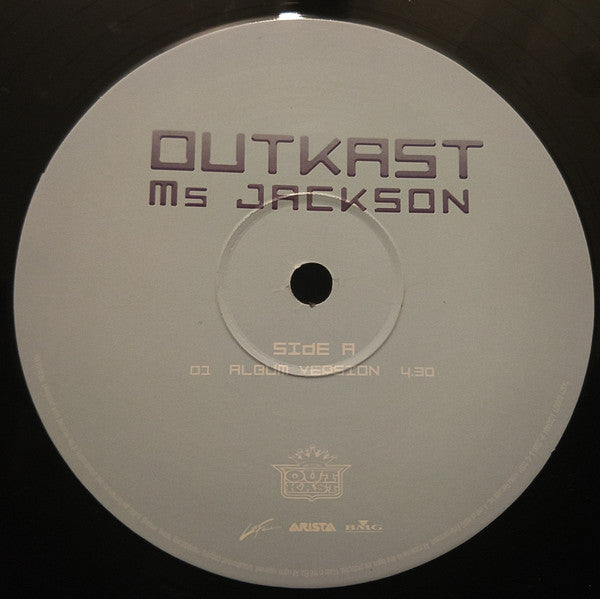 Image of Label Cover of 12" - VG/VG - OUTKAST, Ms Jackson (Arista ; 74321836821, Europe 2001, Picture Sleeve), Sticker ghost on front sleeve. Small promo insert,  - 4016412C