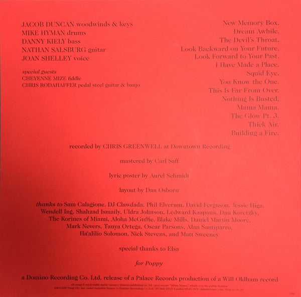 Image of Back Cover of LP - VG+/VG - BONNIE "PRINCE" BILLY, I Made A Place (Domino ; WIGLP465, Europe 2019, Textured Sleeve, Black Inner, Poster), Strong VG,  - 2126350E