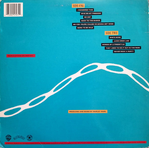 Image of Back Cover of LP - VG/VG - MC SHAN, Born To Be Wild (Cold Chillin';  9 25797-1, US 1988, Inner, SRC Pressing), ,  - 4126012E