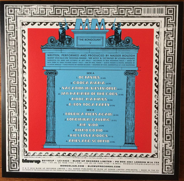 Image of Back Cover of 4614219C: LP - THE BONGOLIAN, Moog Maximus (Blow Up Records ; BU102LP, UK 2016) Stickered shrink  VG+/VG