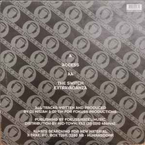 Image of Back Cover of 12" - G+/G+ - DJ MISJAH & DJ TIM, Access (X-Trax ; X-002, Netherlands 1995, Picture Sleeve), Heavily hairlined on both sides. Sleeve worn and marked.,  - 1616024C
