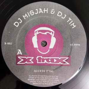 Image of Label Cover of 12" - G+/G+ - DJ MISJAH & DJ TIM, Access (X-Trax ; X-002, Netherlands 1995, Picture Sleeve), Heavily hairlined on both sides. Sleeve worn and marked.,  - 1616024C