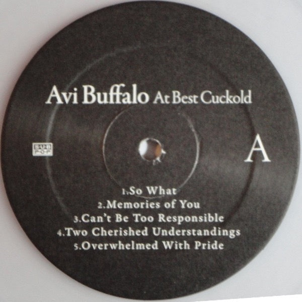 Image of Label Cover of LP - VG+/VG+ - AVI BUFFALO, At Best Cuckold (Sub Pop; SP 1047, US 2014, Insert, Clear Vinyl), ,  - 3716110C