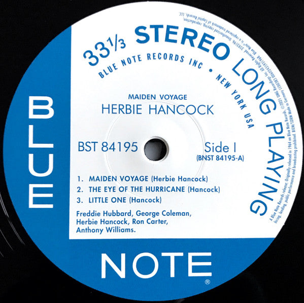 Image of Label Cover of LP - VG+/VG+ - HERBIE HANCOCK, Maiden Voyage (Blue Note ; 3593196, Europe 2021 Reissue, Reissue, Stereo, 180g), Still in open shrink with hype sticker. A few minor marks on disc.,  - 4146199S