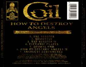 Image of Back Cover of 4414430C: CD - COIL, How To Destroy Angels (Remixes And Re-Recordings) (Threshold House ; LOCI CD5, UK 1992, Jewel Case) Has light marks and is "bronzed" slightly, plays fine.  VG+/G+