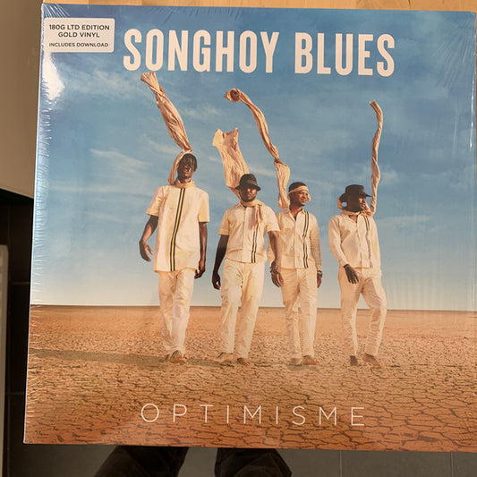 Image of Front Cover of 1724256E: LP - SONGHOY BLUES, Optimisme (Transgressive Records ; TRANS469X, UK & Europe 2020, Gatefold, Insert, Gold Vinyl / 180 Gram Vinyl)   VG+/VG+