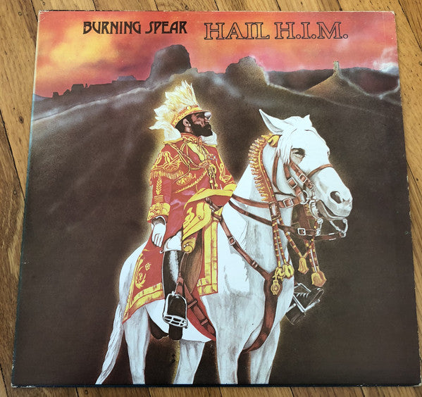 Image of Front Cover of LP - VG+/VG - BURNING SPEAR, Hail H.I.M. (Burning Spear; , Jamaica 1980), Light marks, plays nice and clean. Tiny WOC on top right corner.,  - 3616357C