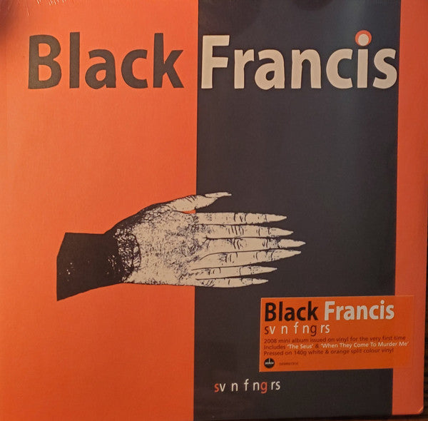Image of Front Cover of 3245197S: 12" - BLACK FRANCIS, Sv n F ng rs (Demon Records ; DEMREC910, Europe 2021 Reissue, Inner, 140g White & Orange Split Vinyl) Opened Instore, Still In Stickered Shrinkwrap  EX/EX