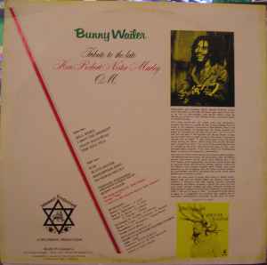 Image of Back Cover of 0815412C: LP - BUNNY WAILER, Tribute (Solomonic; , Jamaica 1981) Solomonic Export stamp on sleeve.  VG+/VG+