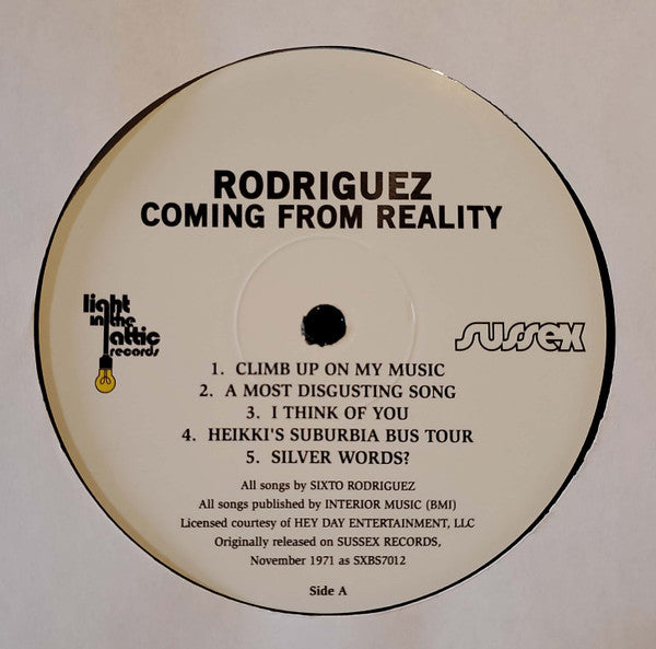 Image of Label Cover of LP - VG+/VG - RODRIGUEZ, Coming From Reality (Light In The Attic ; LITA038, US 2012 Reissue, Die Cut Fold Out Sleeve, Insert), Strong VG, Sleeve Creased,  - 3926456E