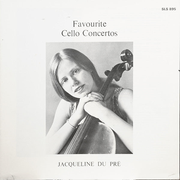 Image of Back Cover of 0125077E: 3xLP - JACQUELINE DU PRE, Favourite Cello Concertos: Dvorak, Elgar, Haydn, Schumann (HMV Red, Black & White Square Nipper Box; SLS 895, UK 1980, Box Set, Booklet) Strong VG  VG/VG