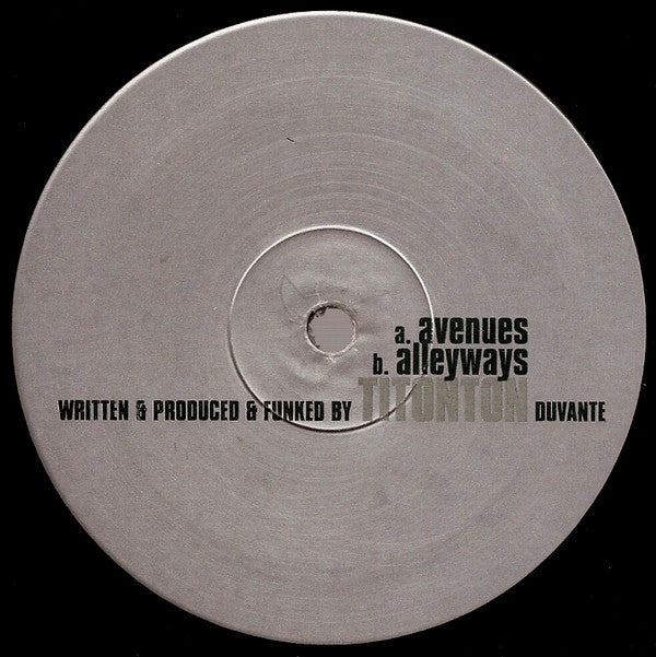 Image of Front Cover of 12" - /VG - TITONTON DUVANTE, Avenues / Alleyways (2000 Black ; 2002 BLACK, UK 1998), A number of surface marks on record. Spindle marks on labels,  - 4116311C