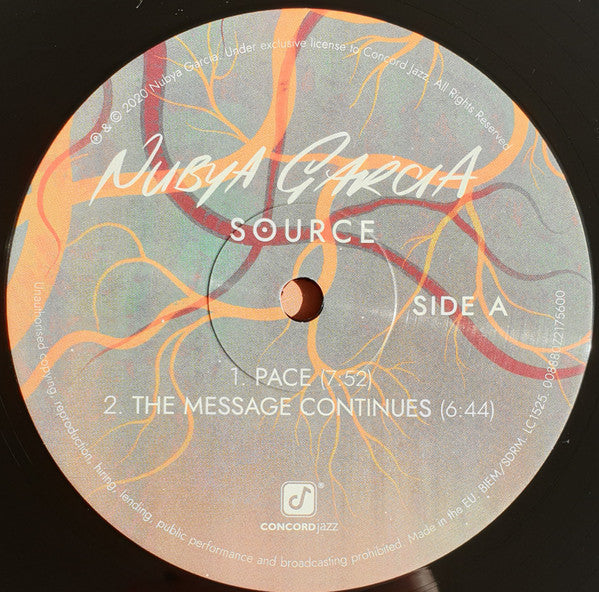Image of Label Cover of 2xLP - VG+/VG+ - NUBYA GARCIA, Source (Concord Jazz ; 00888072175594,  2020, Gatefold, 2 Inners), printed inners,  - 1746109S