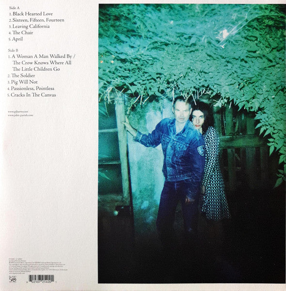 Image of Back Cover of LP - VG+/VG+ - PJ HARVEY & JOHN PARISH, A Woman A Man Walked By (Island Records ; 0725400, Worldwide 2021 Reissue, Inner, 180 Gram Vinyl), ,  - 3246233S