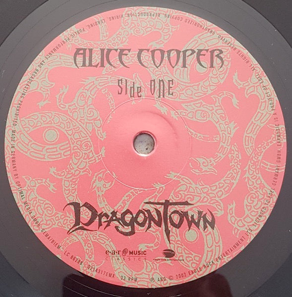 Image of Label Cover of 0124208E: LP - ALICE COOPER, Dragontown (Ear Music ; 0214317EMX, Europe 2020 Reissue, Gatefold, Inner, Orange Vinyl)   VG+/VG+