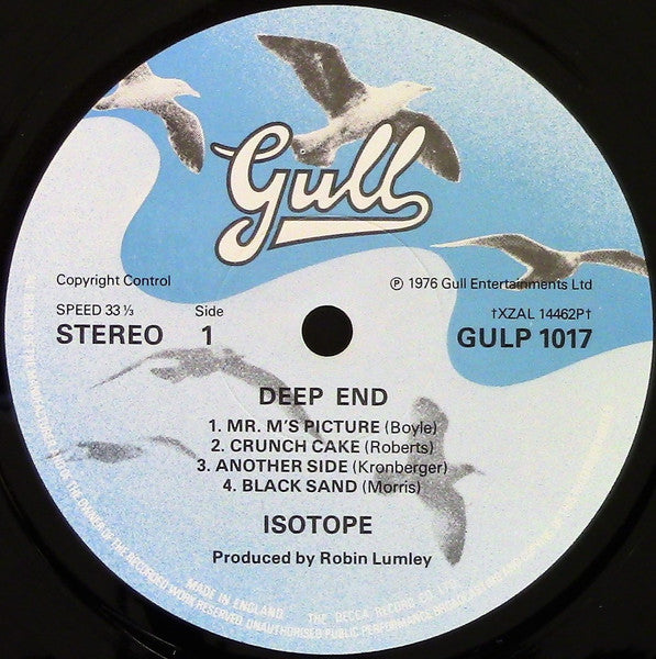 Image of Label Cover of LP - VG+/VG+ - ISOTOPE, Deep End (Gull; GULP 1017, UK 1976, Decca Company Inner), ,  - 2916038C