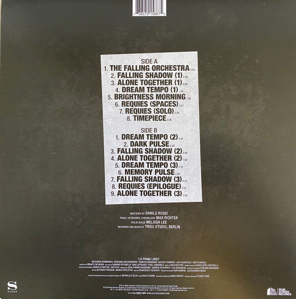 Image of Back Cover of 0132084E: LP - MAX RICHTER, La Prima Linea (Colonna Sonora Originale Della Televisione) (Silva Screen ; SILLP1586, Europe 2019, Inner)   NEW/NEW