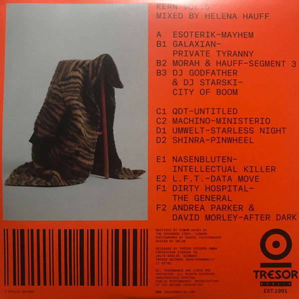 Image of Back Cover of 3x12" - VG+/VG - HELENA HAUFF, Kern Vol.5 (Tresor ; KERN005LP, Germany 2020, Gatefold, Fold out Insert), Strong VG, light marks only,  - 3326009E