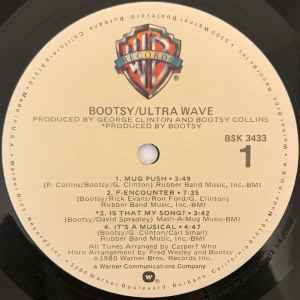 Image of Label Cover of LP - VG/VG+ - BOOTSY, Ultra Wave (Warner Bros. Records ; BSK 3433, US 1980, Inner), Sleeve has cut-out strip, edgewear.,  - 3726419E