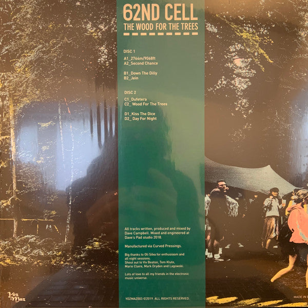 Image of Back Cover of 12" - VG/VG - 62ND CELL, The Wood For The Trees (YozMaz ; YOZMAZ003, UK 2019), ,  - 3546073S