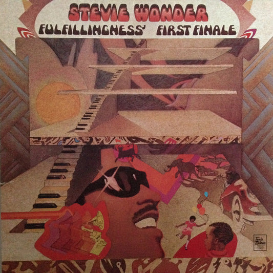 Image of Front Cover of LP - VG+/VG - STEVIE WONDER, Fulfillingness' First Finale (Tamla Motown; STMA 8019, UK 1974, Gatefold, Company Inner, Misprint), ,  - 3226142E