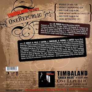 Image of Back Cover of 12" - VG/VG - TIMBALAND PRESENTS ONEREPUBLIC, Apologize (Mosley Music Group ; 1750153, UK 2007, Picture Sleeve, b-side feat Justin Timberlake and Jay-Z), Record mainly has storage scuffs and marks,  - 2816326C