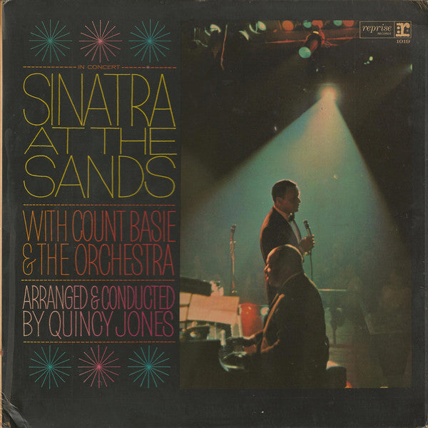 Image of Front Cover of 2xLP - VG/G+ - FRANK SINATRA, Sinatra At The Sands (Reprise Records ; RLP 1019, UK 1966, Laminated Gatefold Sleeve, Mono), Light scratches & hairlines but none feelable, creased company inners, laminate creases,  - 4346029S