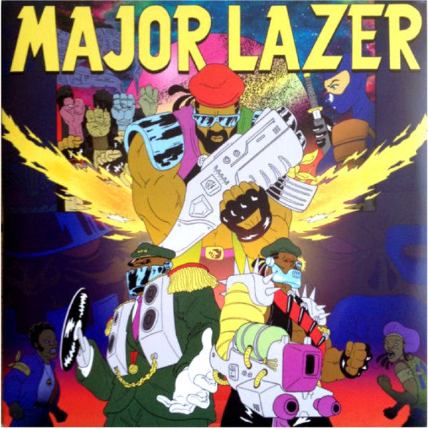 Image of Front Cover of LP - G+/VG+ - MAJOR LAZER, Free The Universe (Because Music ; BEC5161368, France 2013, Gatefold, Insert, Includes CD, plus 'Lazer Strikes Back' promo CDr.), Inners & insert are wrinkled, so may have been wet at some point. Seam split to sleeve.,  - 3926039E