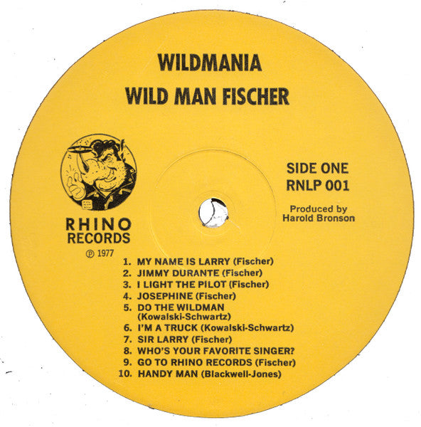 Image of Label Cover of 4215340C: LP - WILD MAN FISCHER, Wildmania (Rhino; RNLP001, US 1978)   VG/VG