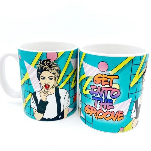 Image of Front Cover of 5114375C: Accessories - MADONNA, Get Into The Groove Mug (, UK 2022, White Mug With Colour Print)   NEW/NEW