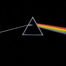 Image of Front Cover of LP - VG/F - PINK FLOYD, The Dark Side Of The Moon (Harvest EMI Box, EMI Rim; SHVL 804, UK 1973, Stickered Sleeve, No Posters, No Stickers, 3rd UK pressing - A3/B3 matrix), Lots of hairlines, Scuffy marks and some chemical discolouration, Sleeve has marks imprinted onto front but nicely intact with sticker. No bits.,  - 2216310C