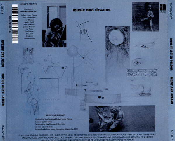 Image of Back Cover of 3634031E: CD - ROBERT LESTER FOLSOM, Music And Dreams (Anthology Recordings ; ARC 007 2, US 2014, Jewel Case)   VG+/EX