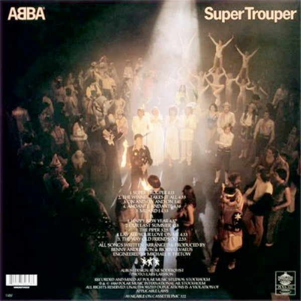 Image of Back Cover of 1134063E: LP - ABBA, Super Trouper (Polar ; POLS 322, Europe 2011 Reissue, Inner)   NEW/NEW