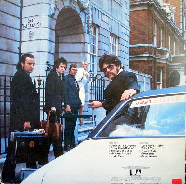 Image of Back Cover of 1014125C: LP - DR FEELGOOD, Private Practice (UA; UAG30184, UK 1978, Inner) Strong VG  VG+/VG