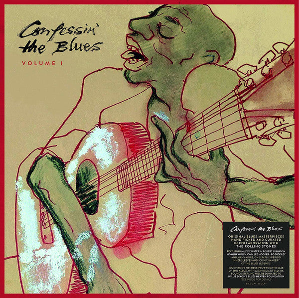 Image of Front Cover of 2xLP - VG/VG - VARIOUS, Confessin' The Blues Volume 1 (BMG ; 155DLP1, UK & Europe 2018, Gatefold, 2 Inners), Sleeve has some staining and scuffs on it. With small insert,  - 2416469C