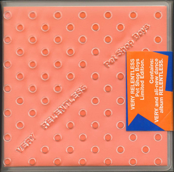 Image of Front Cover of 2xCD - VG+/VG+ - PET SHOP BOYS, Very Relentless (Parlophone ; CDPCSDX 143, Europe 1993, Embossed Gatefold Sleeve, 2 Inners & Booket, Limited Edition), Some Wear to Sticker, Two CDs in card sleeves and 8-page booklet housed in tri-fold transparent plastic bubble-embossed wallet, sealed with a sticker. - 4016277C