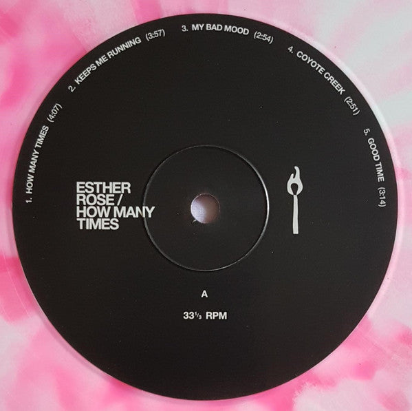 Image of Label Cover of 4044185S: LP - ESTHER ROSE, How Many Times (Full Time Hobby ; FTH404DINK, UK 2021, Inner, Pink White Splatter Vinyl. Limited To 350. With 7") No.342  VG+/VG+