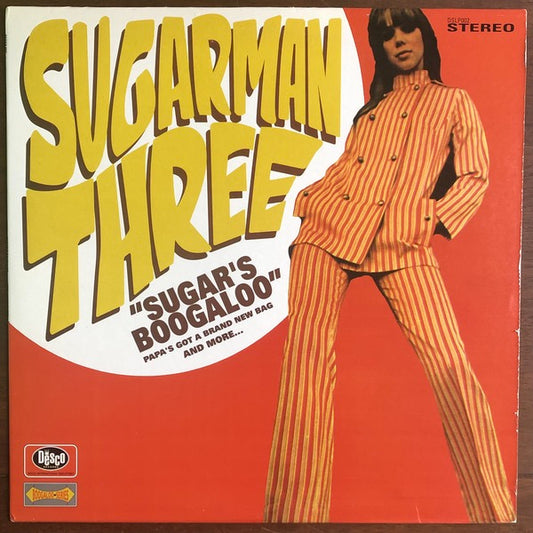 Image of Front Cover of 0446330S: LP - SUGARMAN THREE, Sugar's Boogaloo (Desco Records; DSLP002, US 1998, Pasteback Sleeve) Lightest of marks. Strong VG+ Damage to sleeve at top.  VG/VG+