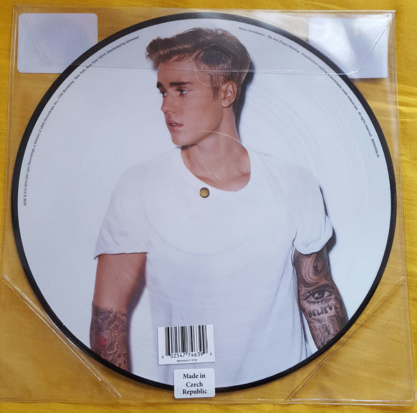 Image of Back Cover of LP - EX/EX - JUSTIN BIEBER, Purpose (Def Jam Recordings ; B0024509-01, UK, Europe & US 2016, Stickered Plastic Sleeve, Picture Disc), ,  - 2626103E