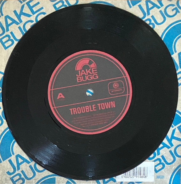 Image of Label Cover of 7" - VG+/VG - JAKE BUGG, Trouble Town / Someone Told Me (Jake Bugg Records LTD ; JAKE01, UK 2012, Picture Sleeve), Strong VG,  - 4126115E