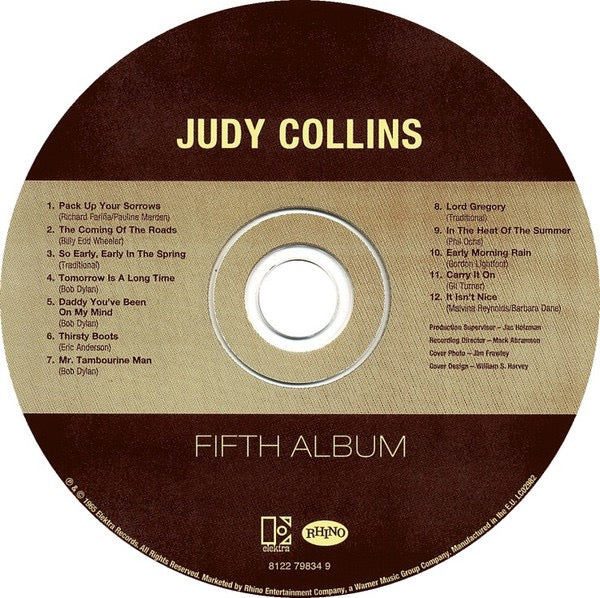 Image of Label Cover of 5xCD - VG+/VG+ - JUDY COLLINS, Original Album Series (Rhino Records; 8122 79834 9, Europe 2009, Box Set, 5 Inners), ,  - 2916384C