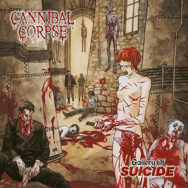 Image of Front Cover of 2814208C: LP - CANNIBAL CORPSE, Gallery Of Suicide (Metal Blade Records ; 3984-25100-1, Europe 2018 Reissue, Inner & Insert, Poster)   NEW/NEW