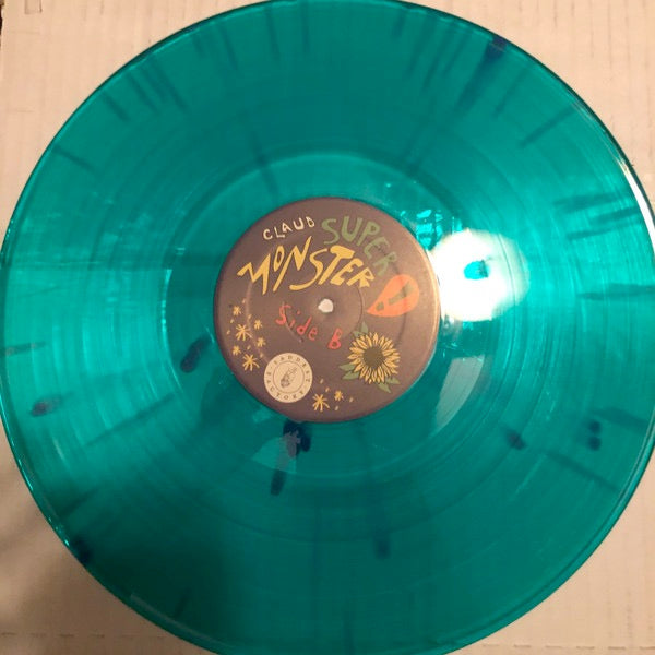 Image of Label Cover of LP - VG+/VG+ - CLAUD, Super Monster (Saddest Factory ; SAD001LP-C4, UK 2021, Inner & Signed Print, Dinked Edition Limited To 500 On Green With Blue Splatter Vinyl With Green Flexi ), ,  - 3816061C