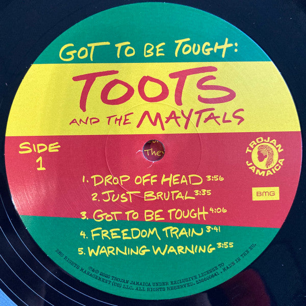 Image of Label of 0832126E: LP - TOOTS AND THE MAYTALS, Got To Be Tough (Trojan Jamaica ; 538600641, Europe 2020, Inner & Insert)   NEW/NEW