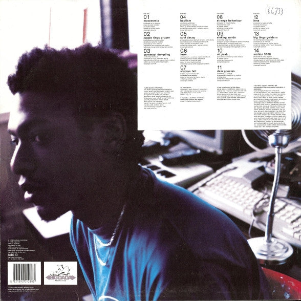 Image of Back Cover of 2xLP - VG+/VG+ - ROOTS MANUVA, Brand New Second Hand (Big Dada; bd010, UK 1999, Picture Sleeve), Discs only have one or two hairlines, very nice copy. Still in opened shrinkwrap,  - 2526357E