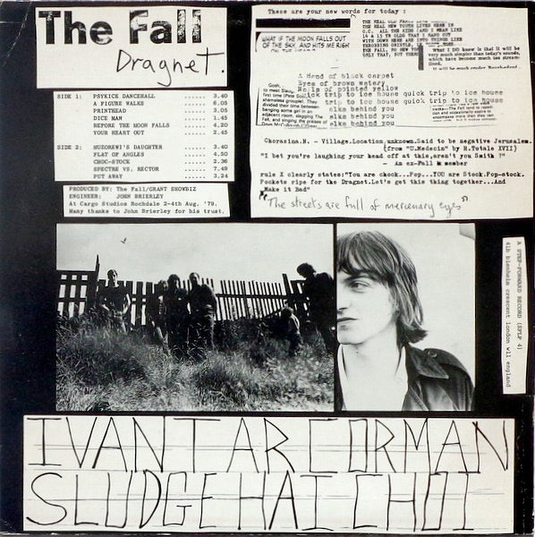 Image of Back Cover of 3814586C: LP - THE FALL, Dragnet (Step Forward; SFLP 4, UK 1979, Insert)   VG/VG+