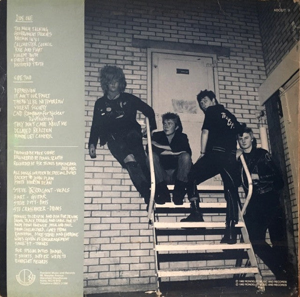 Image of Back Cover of LP - VG/VG - SPECIAL DUTIES, '77 In '82 (Rondelet Music & Records ; ABOUT 9, UK 1982, Inner), ,  - 3426068E