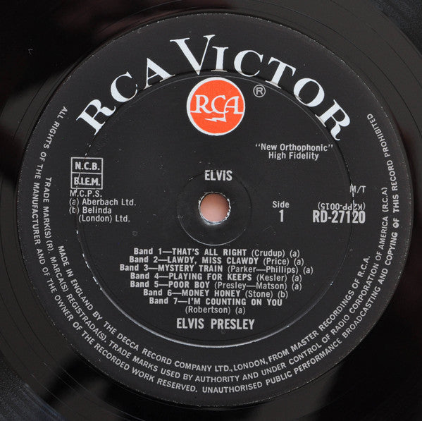 Image of Label Cover of LP - VG+/VG - ELVIS PRESLEY, Elvis (RCA Silver Spot; RD-27120, UK 1964, Laminated Flipback Sleeve, Mono), ,  - 2926059E