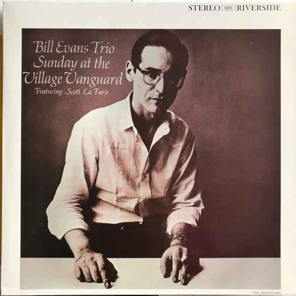 Image of Front Cover of 3814189C: LP - BILL EVANS TRIO FEATURING SCOTT LA FARO, Sunday At The Village Vanguard (Riverside Records, Alto Edition; RLP 376, AE 004, Germany Reissue, Glossy Sleeve, 180 Gram Audiophile Pressing. Limited Edition of 2000.) Lightest of marks to vinyl.  VG+/VG+